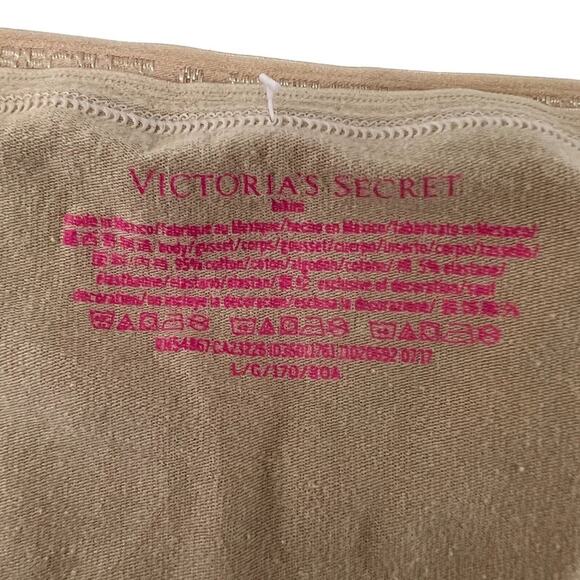 Victoria's Secret Signature Hi Leg Bikini Beige Large - Picture 3 of 5